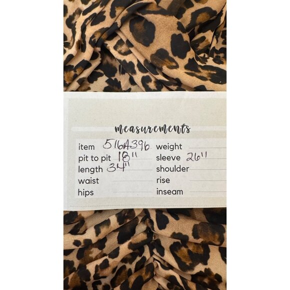 Nicholas Leopard Print Size 2 100% Silk Ruched Mini Dress V-Neck - Picture 7 of 16